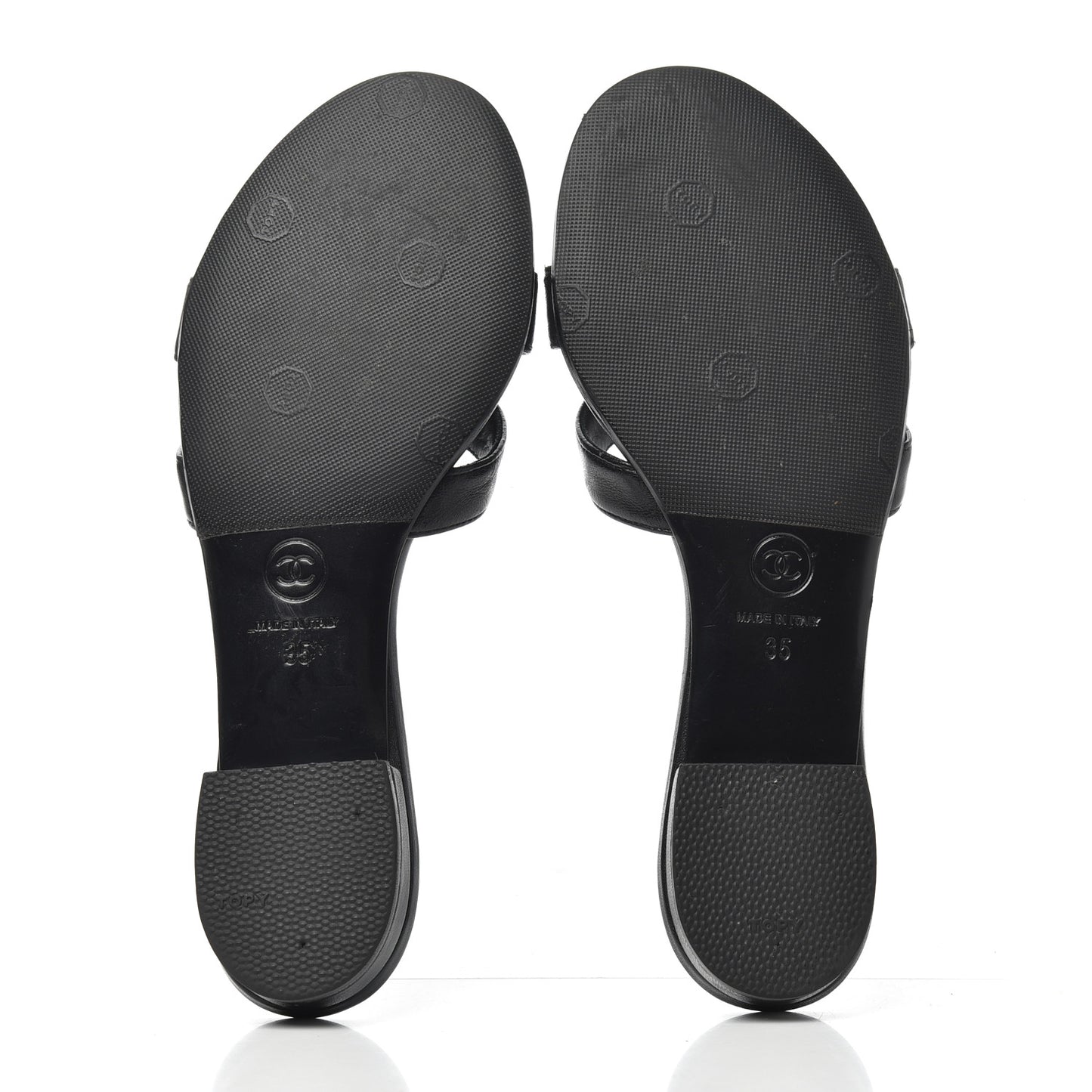 Lambskin Camellia Sandal Mules 35 Black