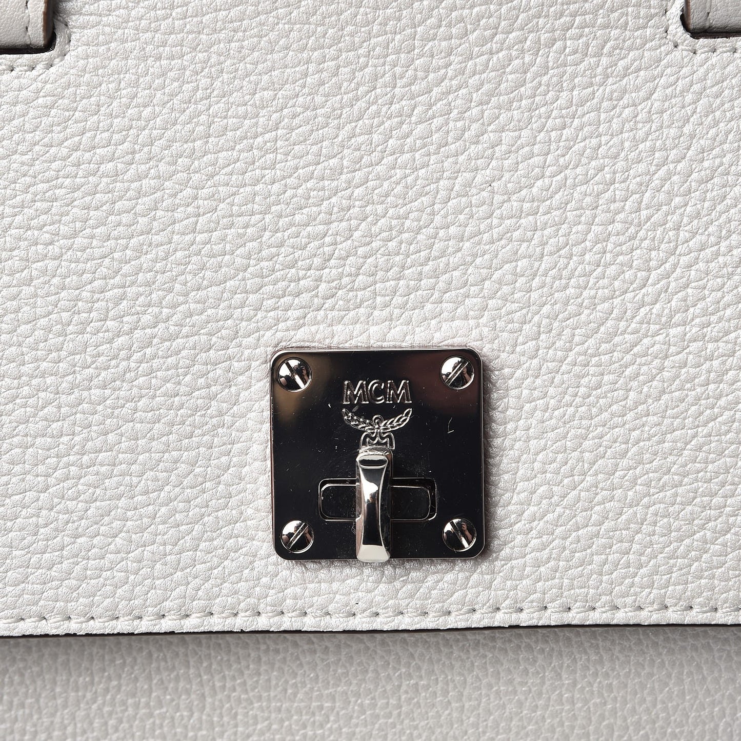 Grained Calfskin Medium Milla Convertible Backpack White Flake