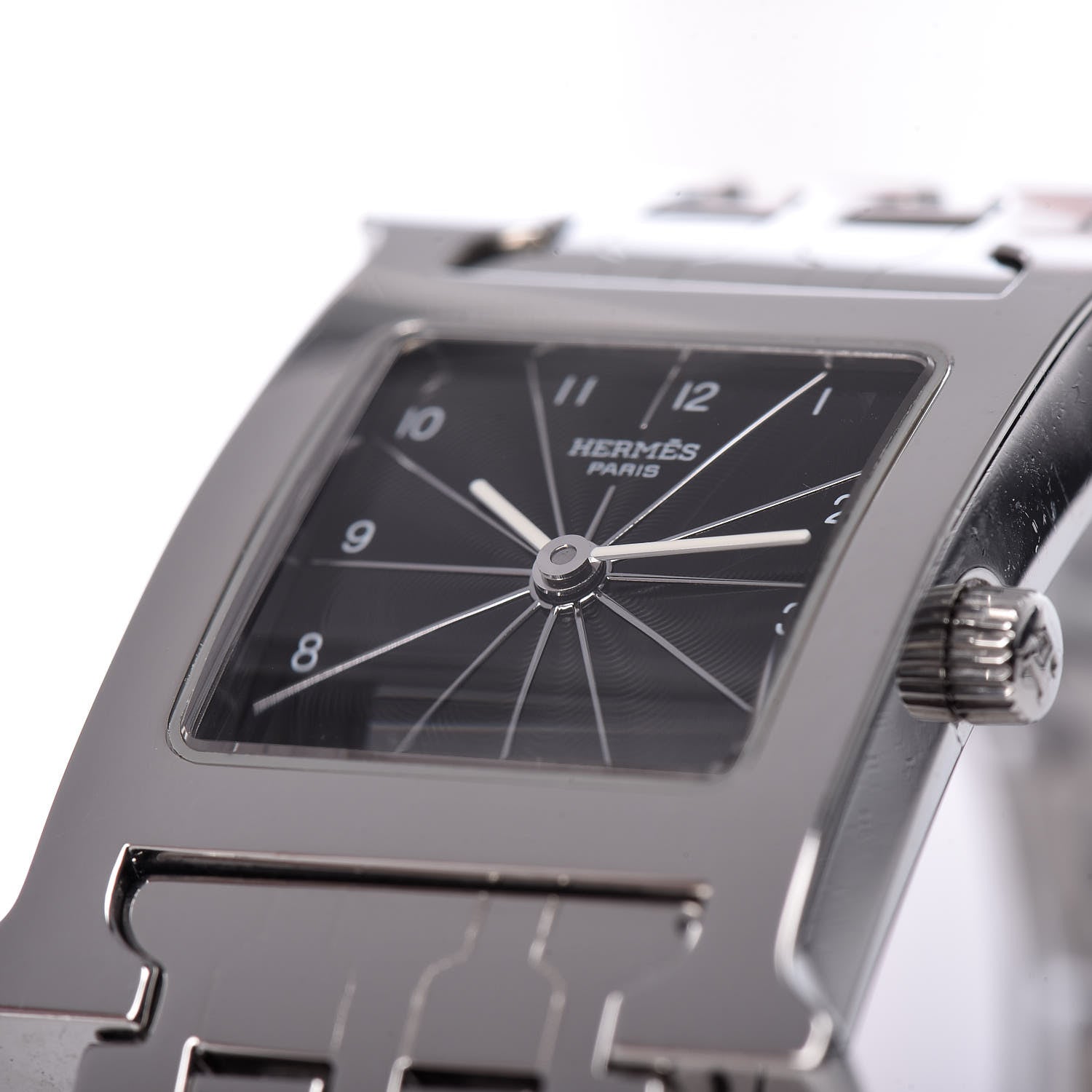 Hermes Stainless Steel 21mm Heure H Hour Quartz Watch Black 9 of 9