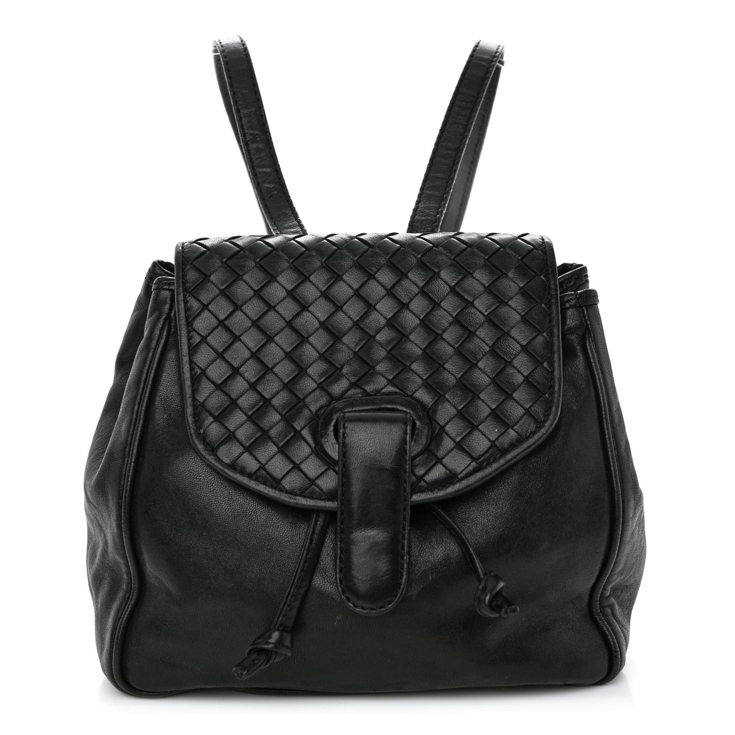 Nappa Intrecciato Small Backpack Black