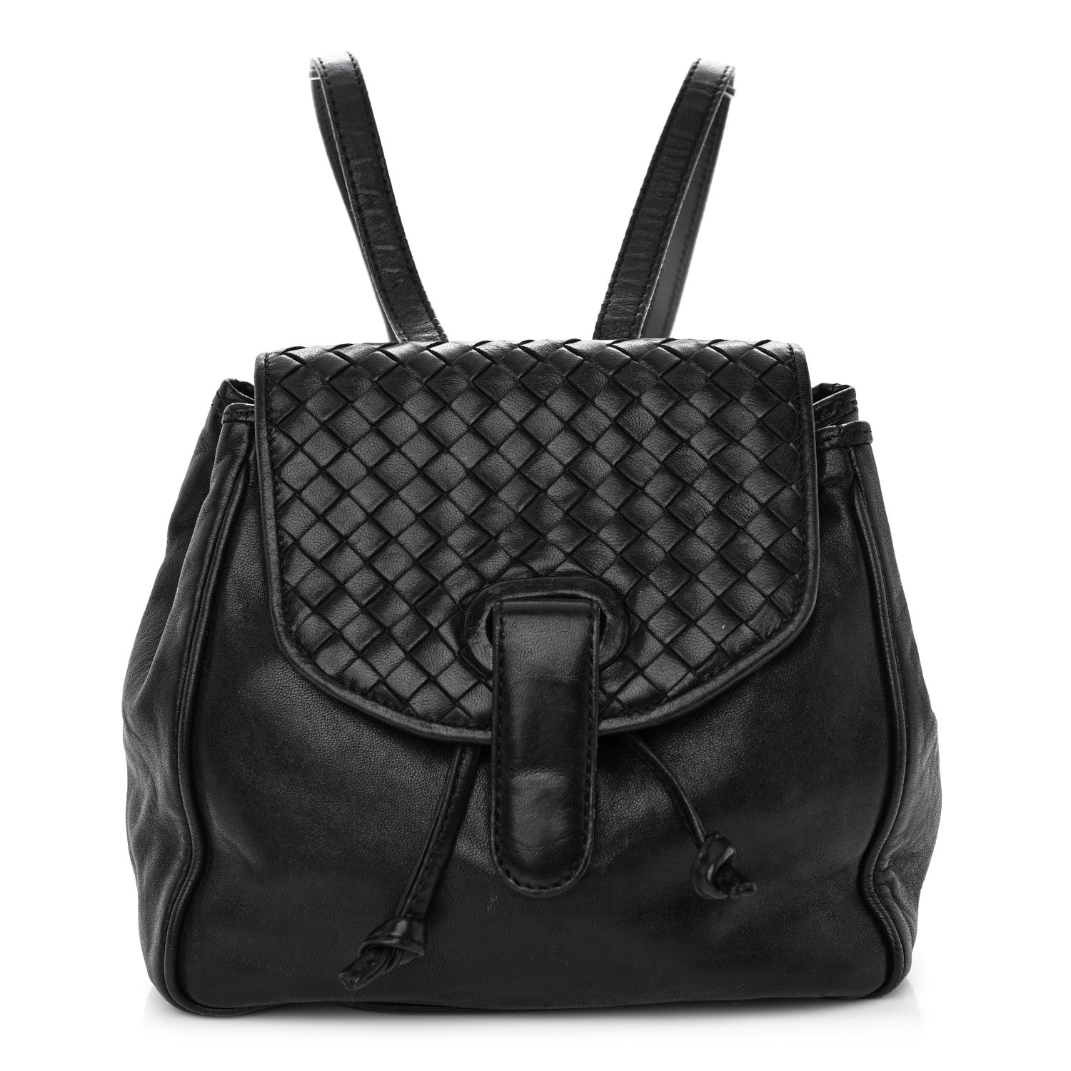 Bottega Veneta Nappa Intrecciato Small Backpack Black 1 of 12