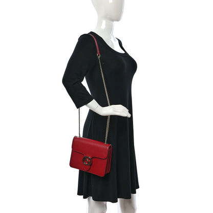 Gucci Dollar Calfskin Small Interlocking G Shoulder Bag Red 2 of 11