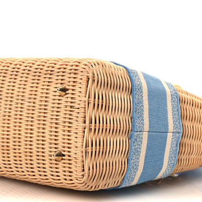 Christian Dior Wicker Oblique Medium Lady Dior Bag Cornflower Blue 9 of 13