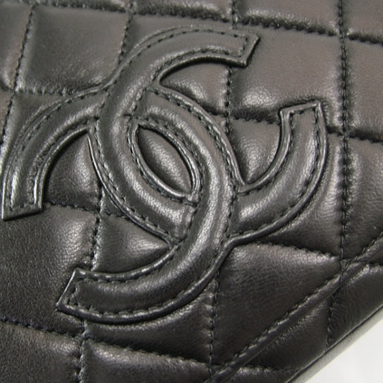 Lambskin Small Camera Case Black