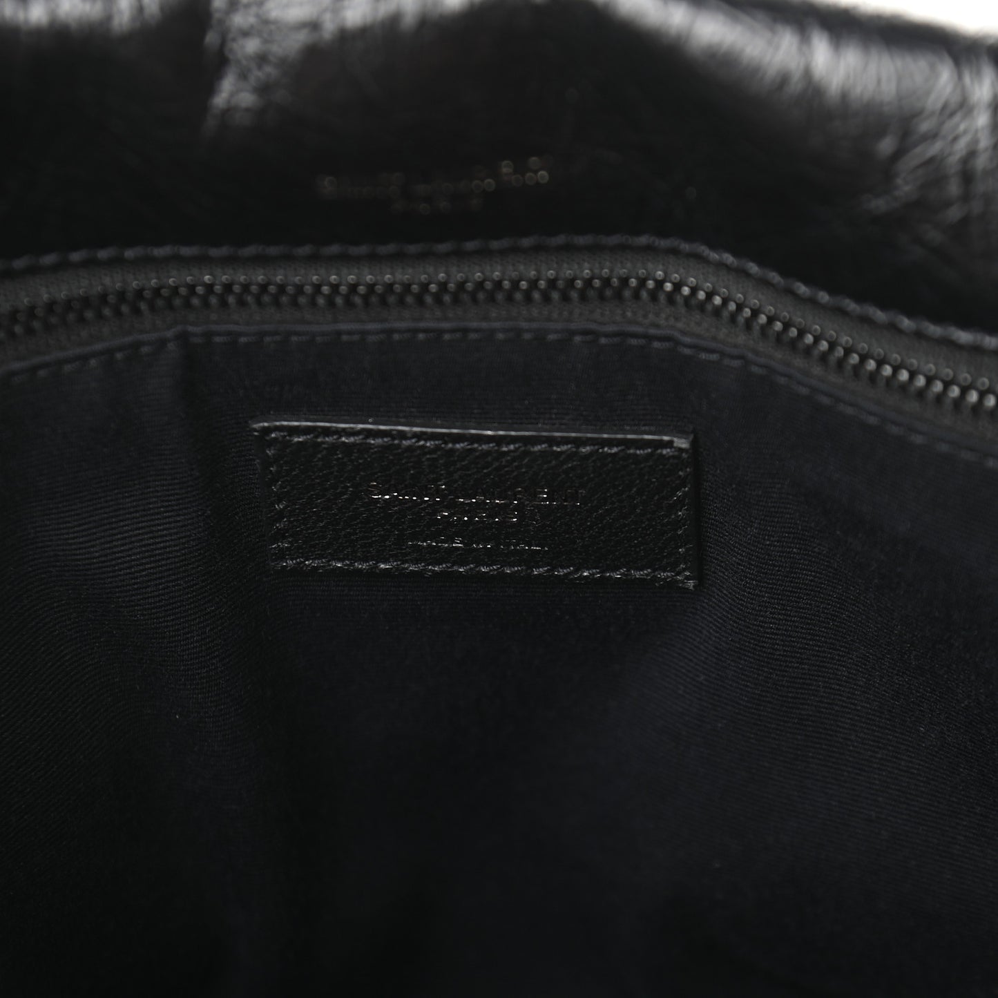 Crinkled Calfskin Matelasse Monogram Medium Niki Chain Satchel Black