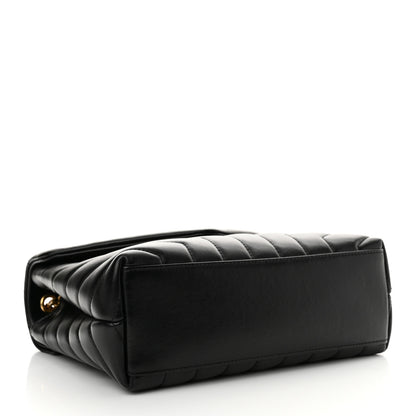 Saint Laurent Calfskin Y Quilted Monogram Small Loulou Chain Satchel Black 4 of 11