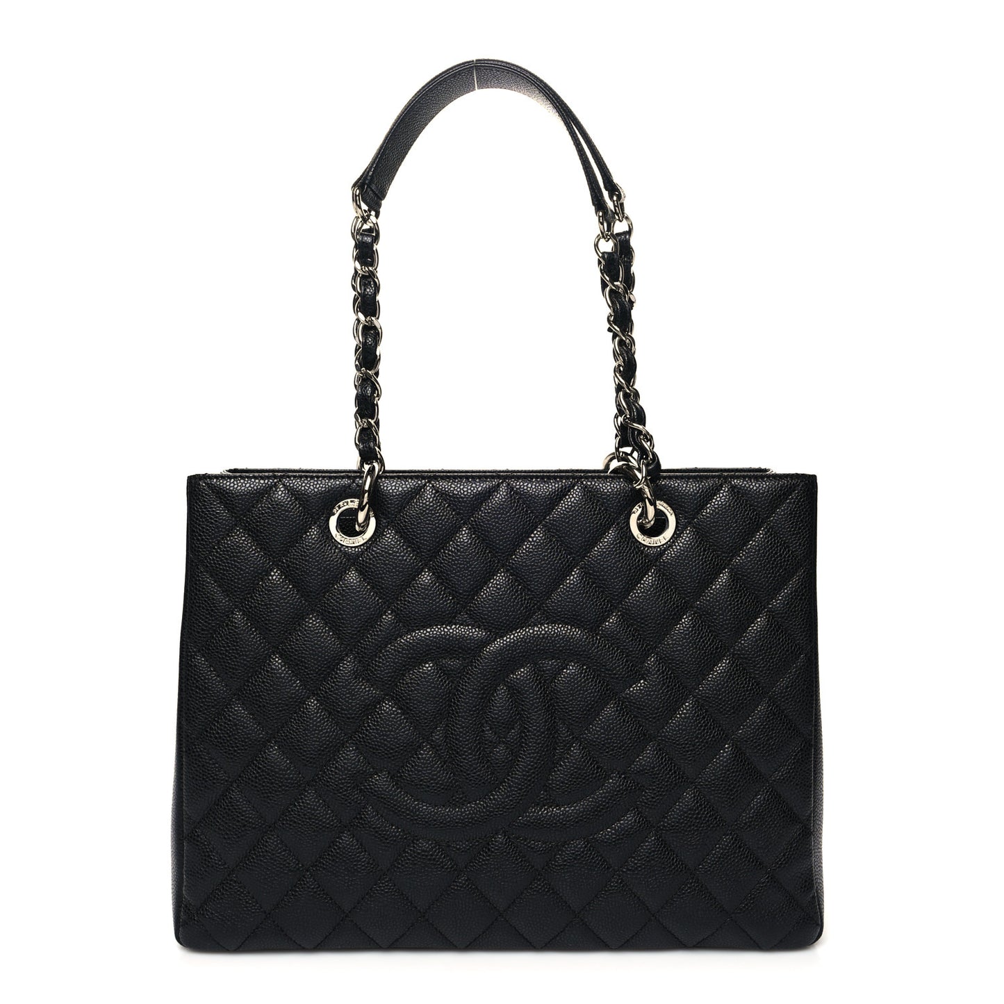 Caviar Quilted Grand Shopping Tote GST Black