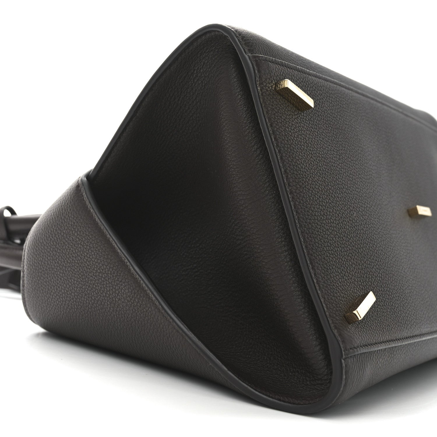 Salvatore Ferragamo Hammered Calfskin Small Hug Bag  Burnt Ocra 7 of 8