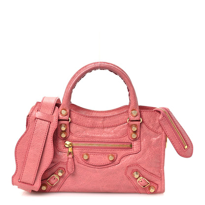 Balenciaga Agneau Giant 12 Gold Hardware Mini City Rose Bombon Raspberry 1 of 11