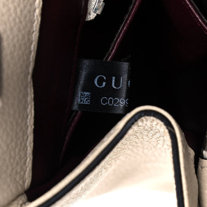 Gucci Grainy Calfskin Small Zumi Top Handle Bag Mystic White 9 of 12