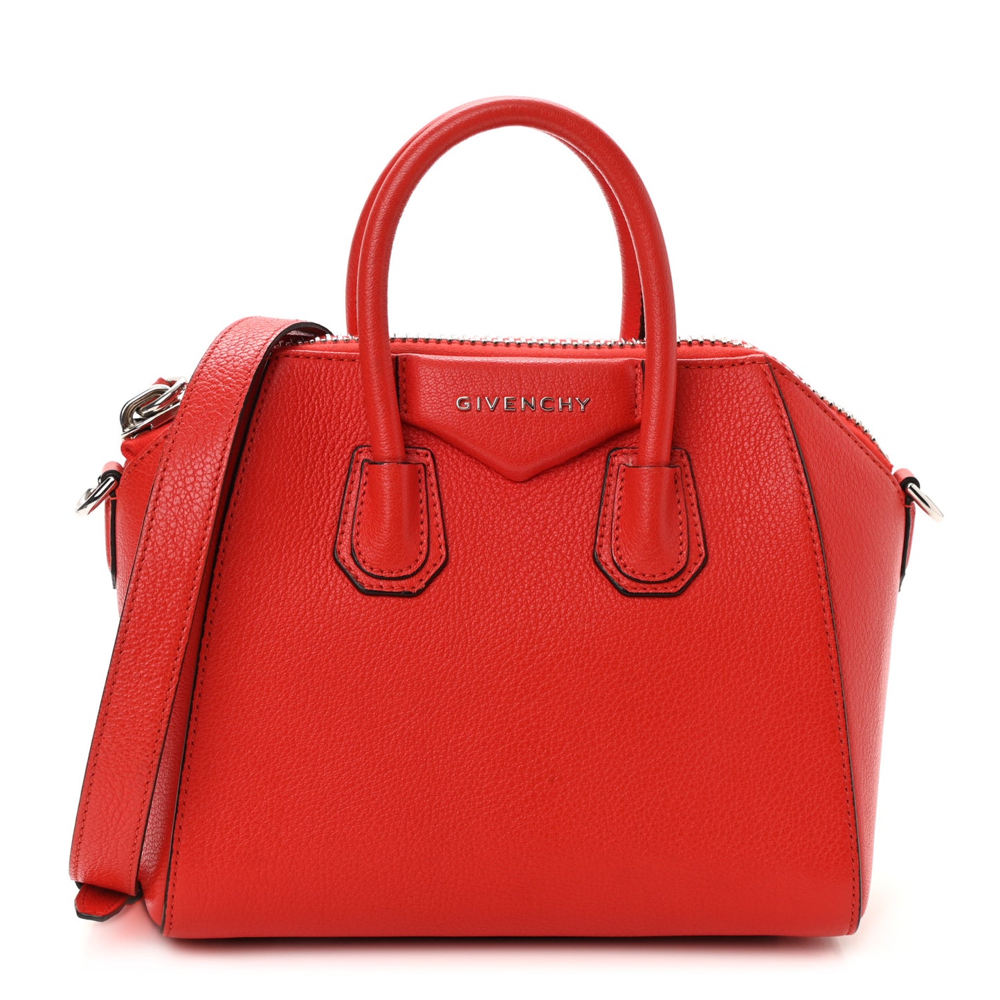 Sugar Goatskin Mini Antigona Pop Red