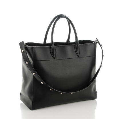 Prada City Calf Tote With Studded Strap Nero Black 3 of 7