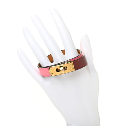 Hermes Swift Kelly Double Tour Bracelet T3 Rouge H Rose D'ete 2 of 7
