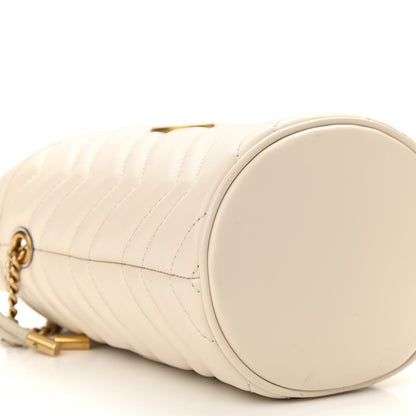 Gucci Calfskin Matelasse Mini GG Marmont 2.0 Bucket Bag White 11 of 13