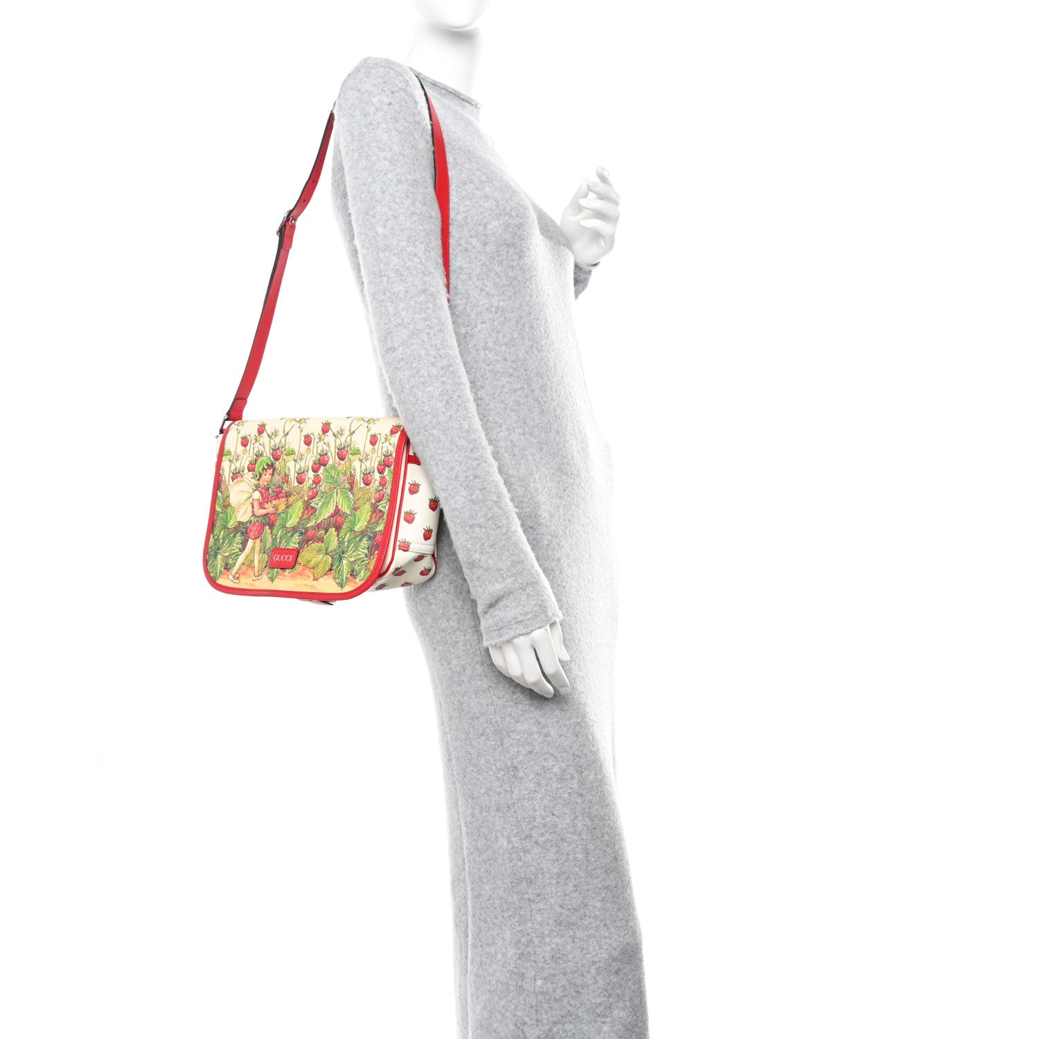 Gucci Coated Canvas Love Parade Kids Strawberry Fairy Messenger Bag Multicolor 2 of 10