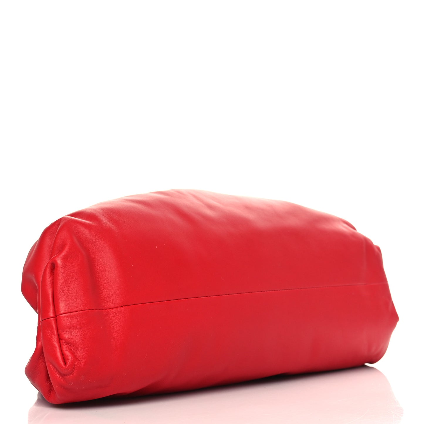 Smooth Butter Calf The Pouch Oversized Clutch Bright Red