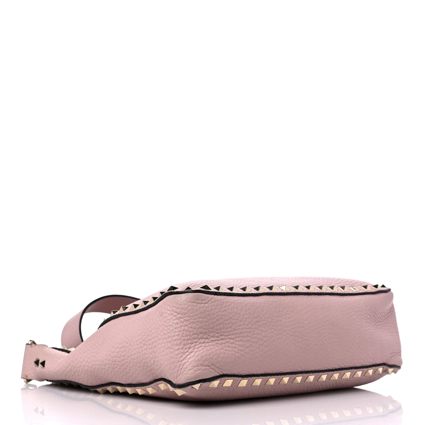 Pebbled Calfskin Small Rockstud Flip-Lock Messenger Bag Water Rose