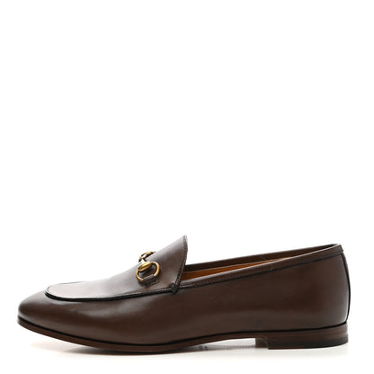 Gucci Calfskin Womens Jordaan Loafers 38 Fondente Brown 1 of 8
