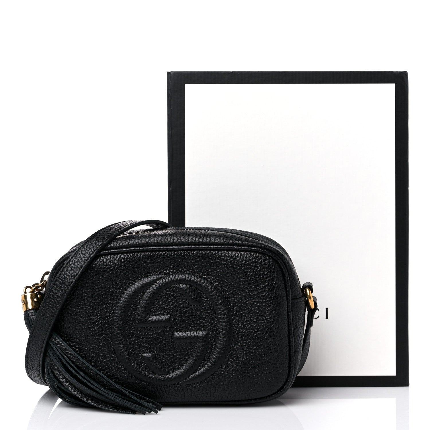 Gucci Pebbled Calfskin Mini Soho Disco Bag Black 12 of 12