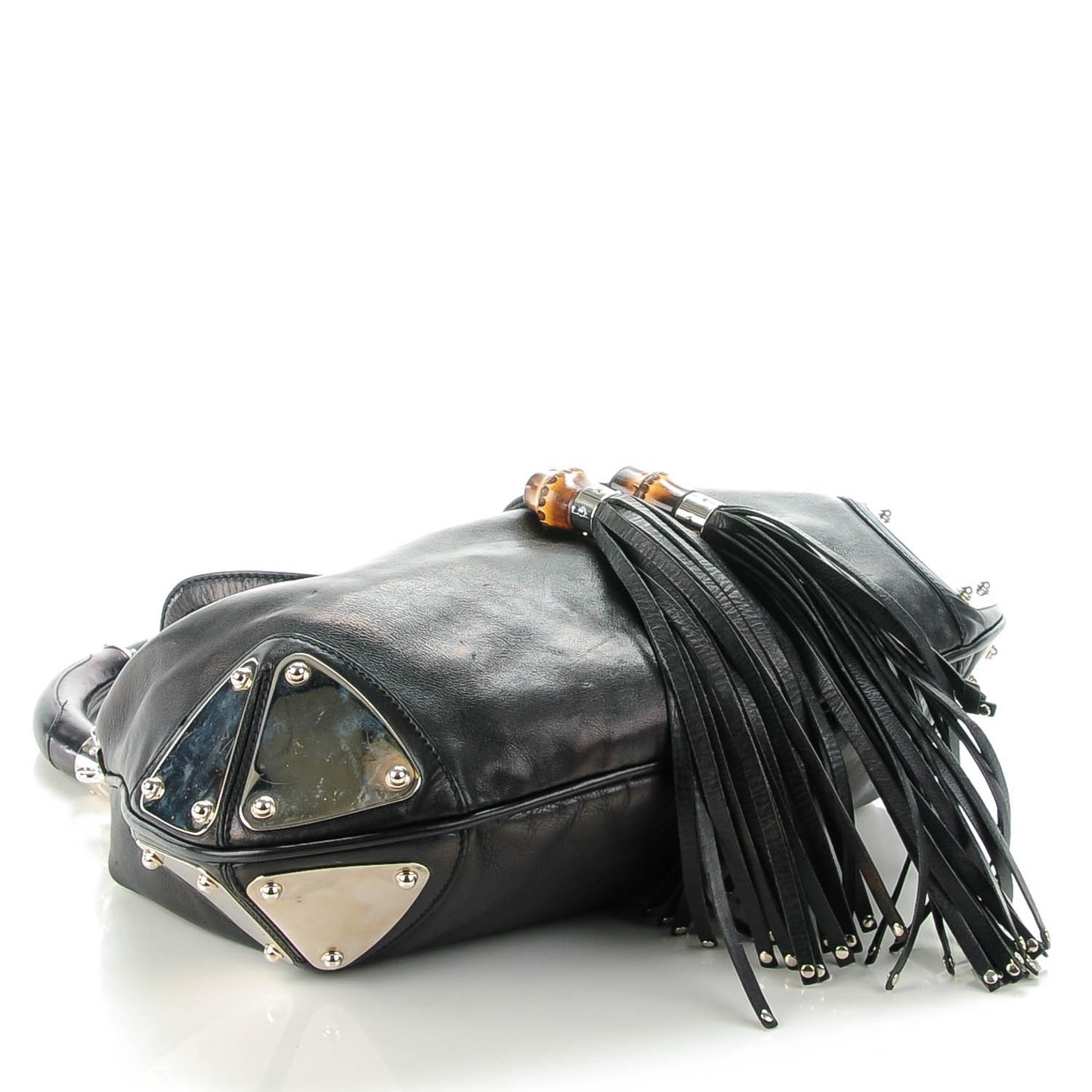 Calfskin Medium Indy Top Handle Hobo Black