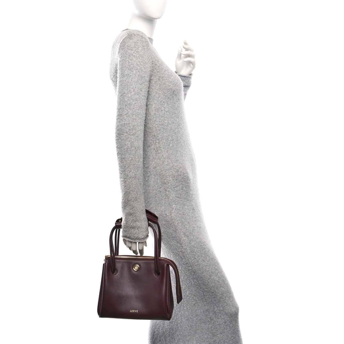 Supple Calfskin Small Madrid Bag Dark Burgundy