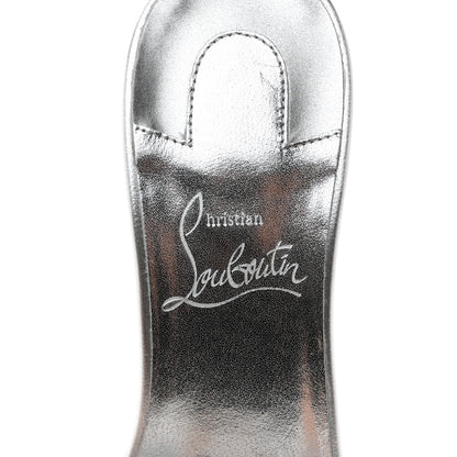 Christian Louboutin Suede Metallic Kid Lambskin Strass Mariza Is Back 85 Sandals 37.5 Silver 6 of 8