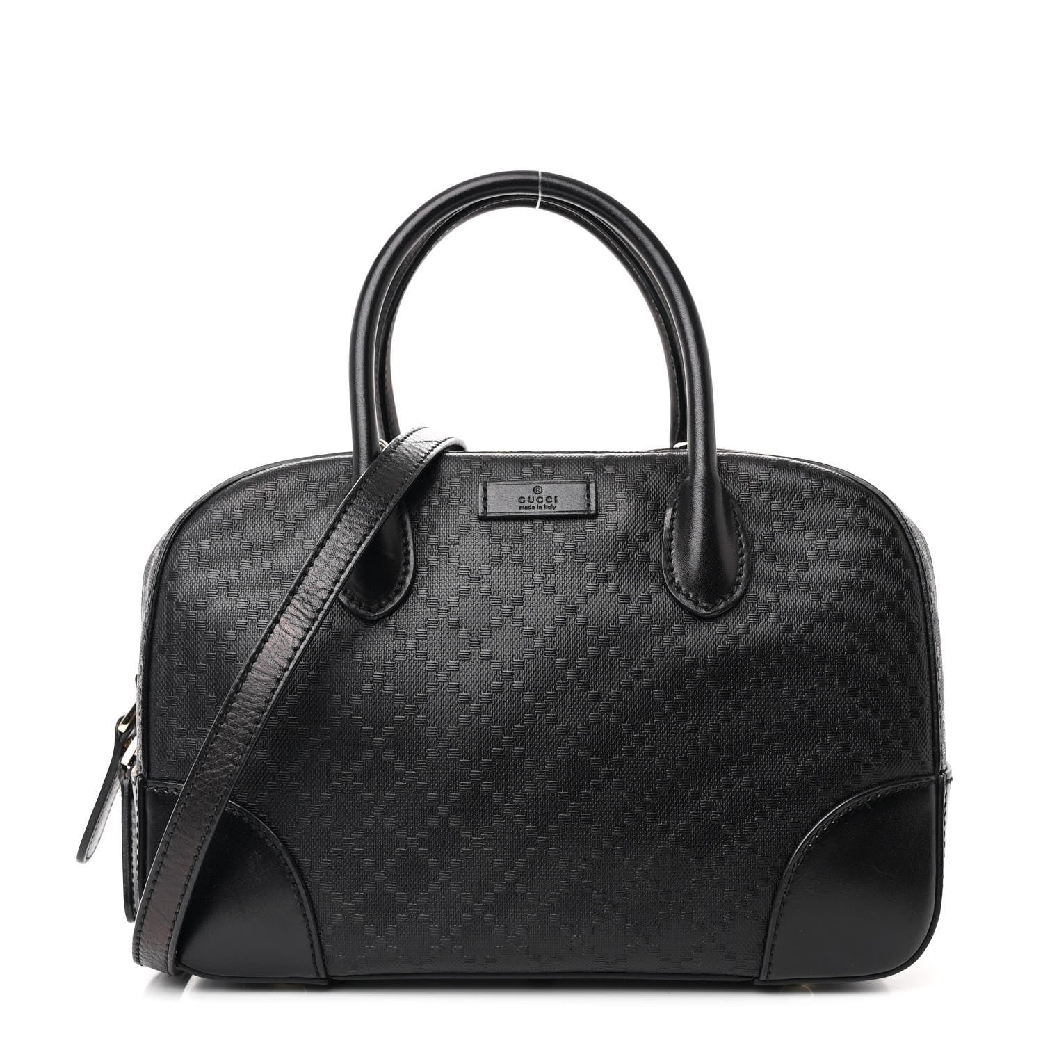 Gucci Calfskin Diamante Small Top Handle Bag Black 1 of 11
