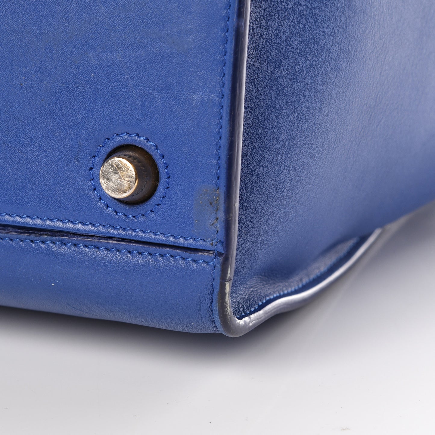 Smooth Calfskin Small Ring Bag Indigo