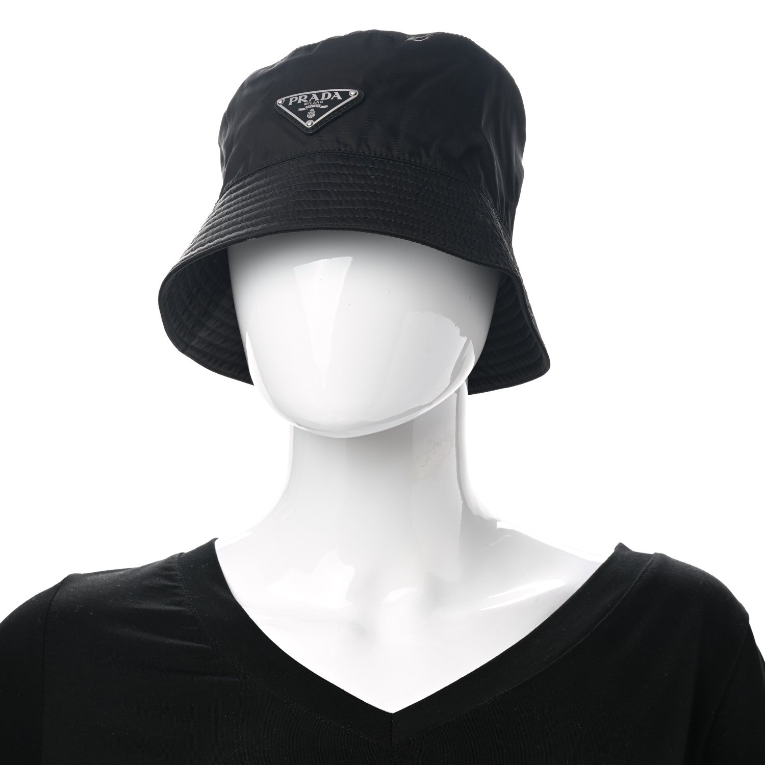 Prada Nylon Bucket Hat S Black 2 of 10