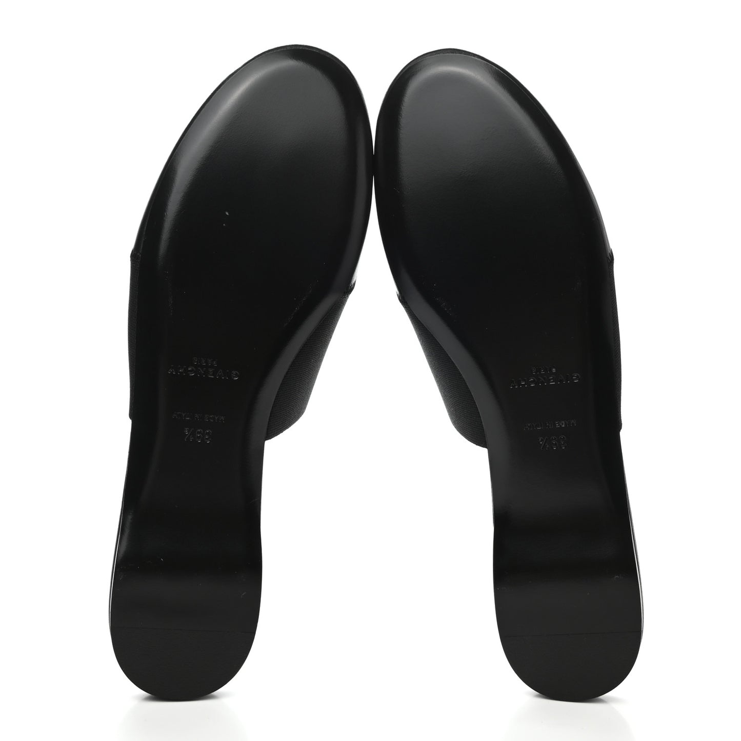 Lambskin Bedford Logo Mule Slides 39.5 Black