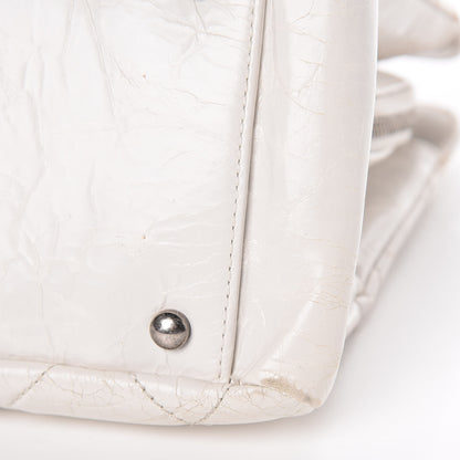 Chanel Glazed Crackled Calfskin Small Reissue Tote White 20 of 20