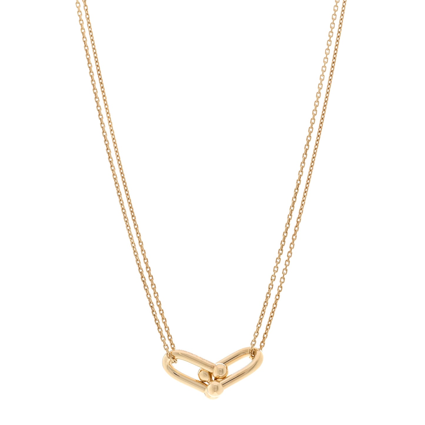 18K Yellow Gold HardWear Double Link Pendant Necklace