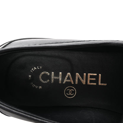 Chanel Lambskin Quilted CC Turnlock Loafers 35.5 Black 8 of 9