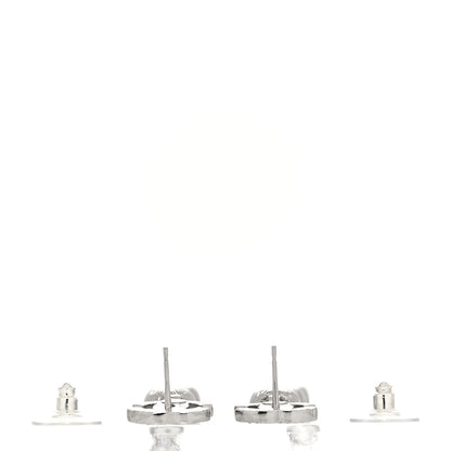 Chanel Crystal CC Long Drop Earrings Silver 3 of 4