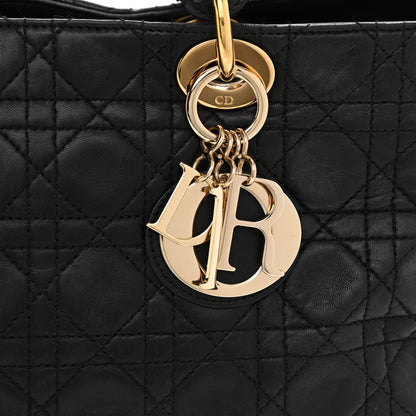 Christian Dior Lambskin Cannage Large Lady Dior Black 7 of 9