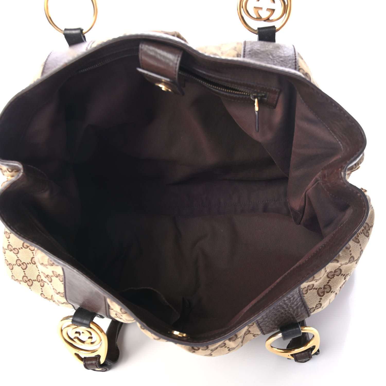 Gucci Monogram Medium Interlocking Icon Tote Dark Brown 4 of 4