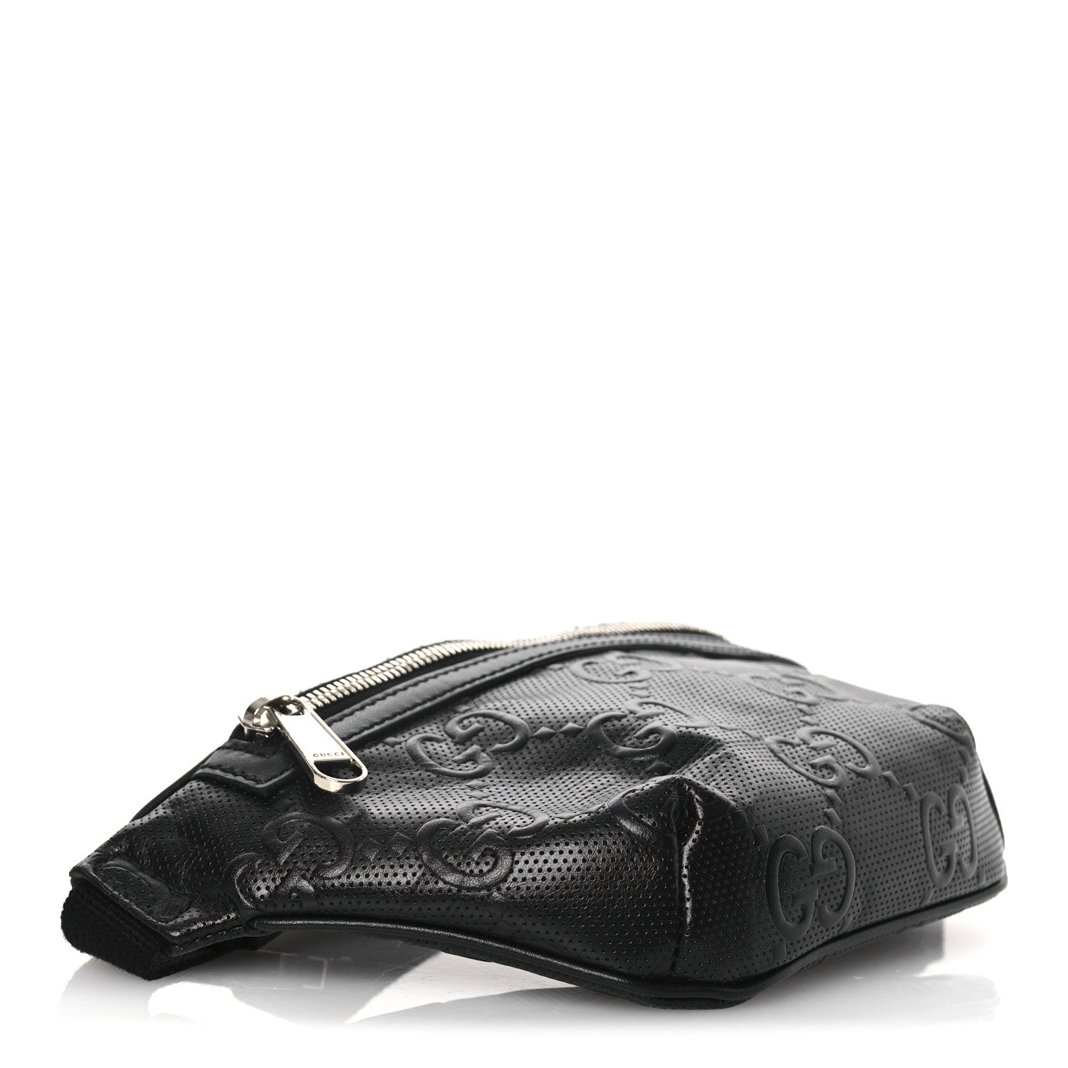 Gucci Calfskin GG Tennis Embossed Belt Bag Black 4 of 12