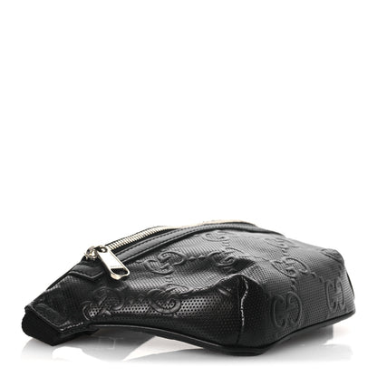 Gucci Calfskin GG Tennis Embossed Belt Bag Black 4 of 12