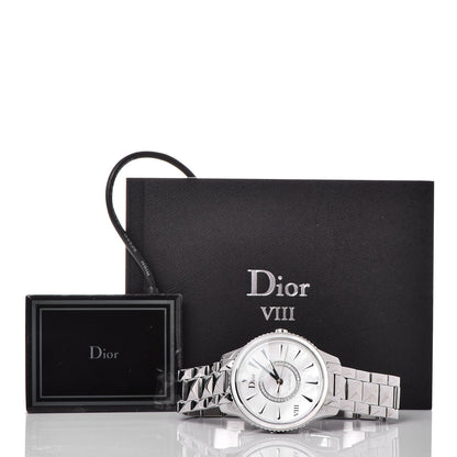Christian Dior Stainless Steel Diamond Mother of Pearl 36mm Dior VIII Montaigne Automatic Watch 3 of 8