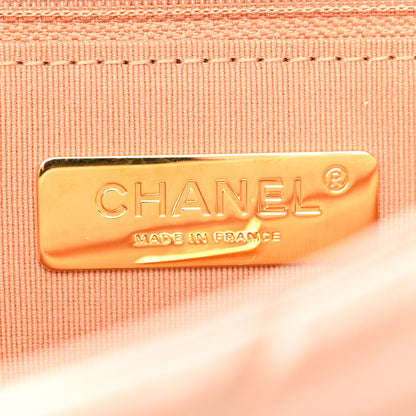 Chanel Shiny Lambskin Quilted Medium Chanel 19 Flap Beige 6 of 13