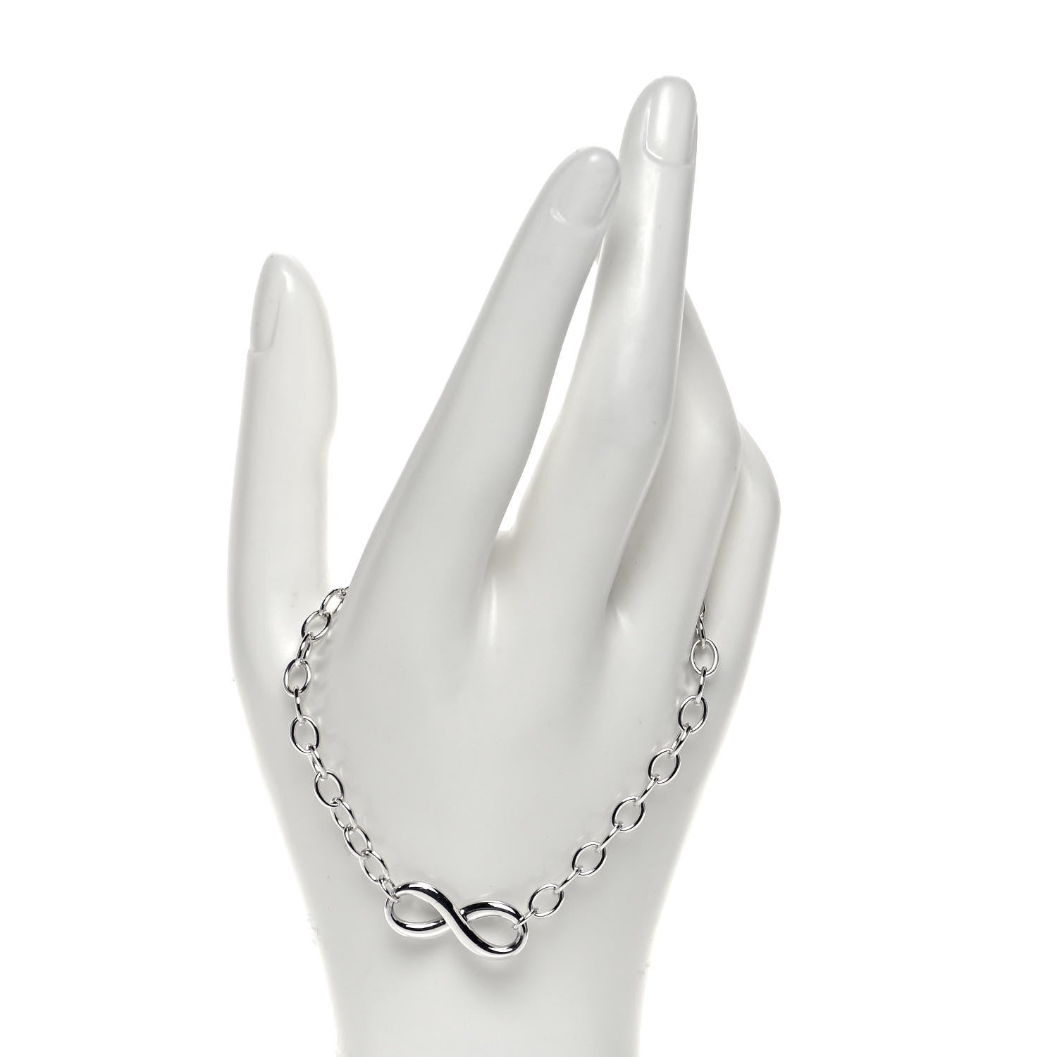 Tiffany Sterling Silver Infinity Chain Bracelet 2 of 5