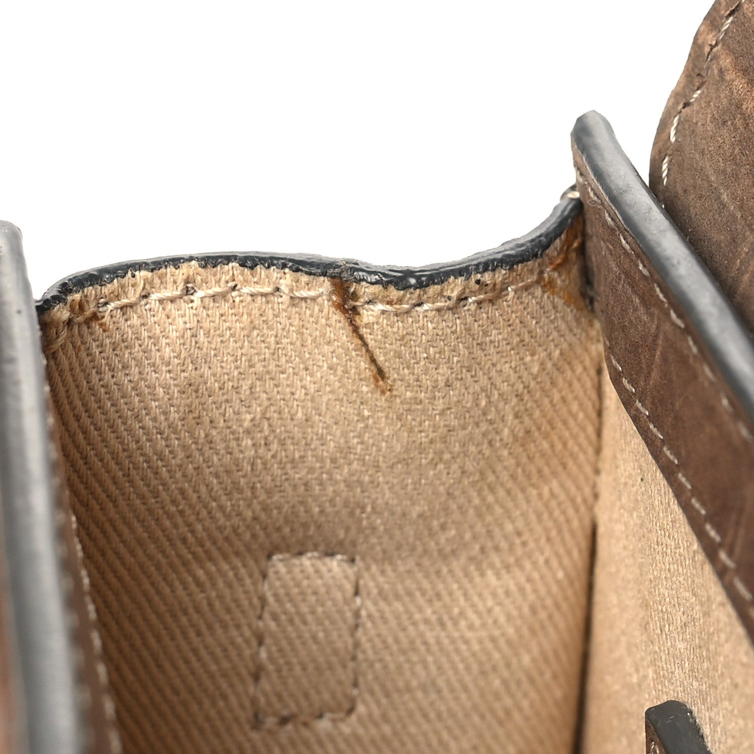 Jacquemus Suede Crocodile Embossed Le Chiquito Brown 10 of 12