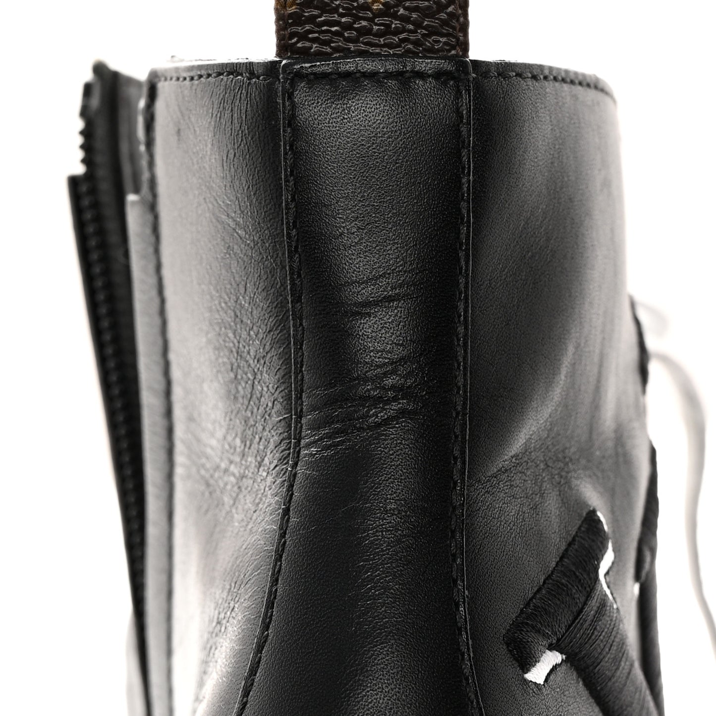 LOUIS VUITTON Calfskin Monogram Star Trail Ankle Boots 40.5 Black