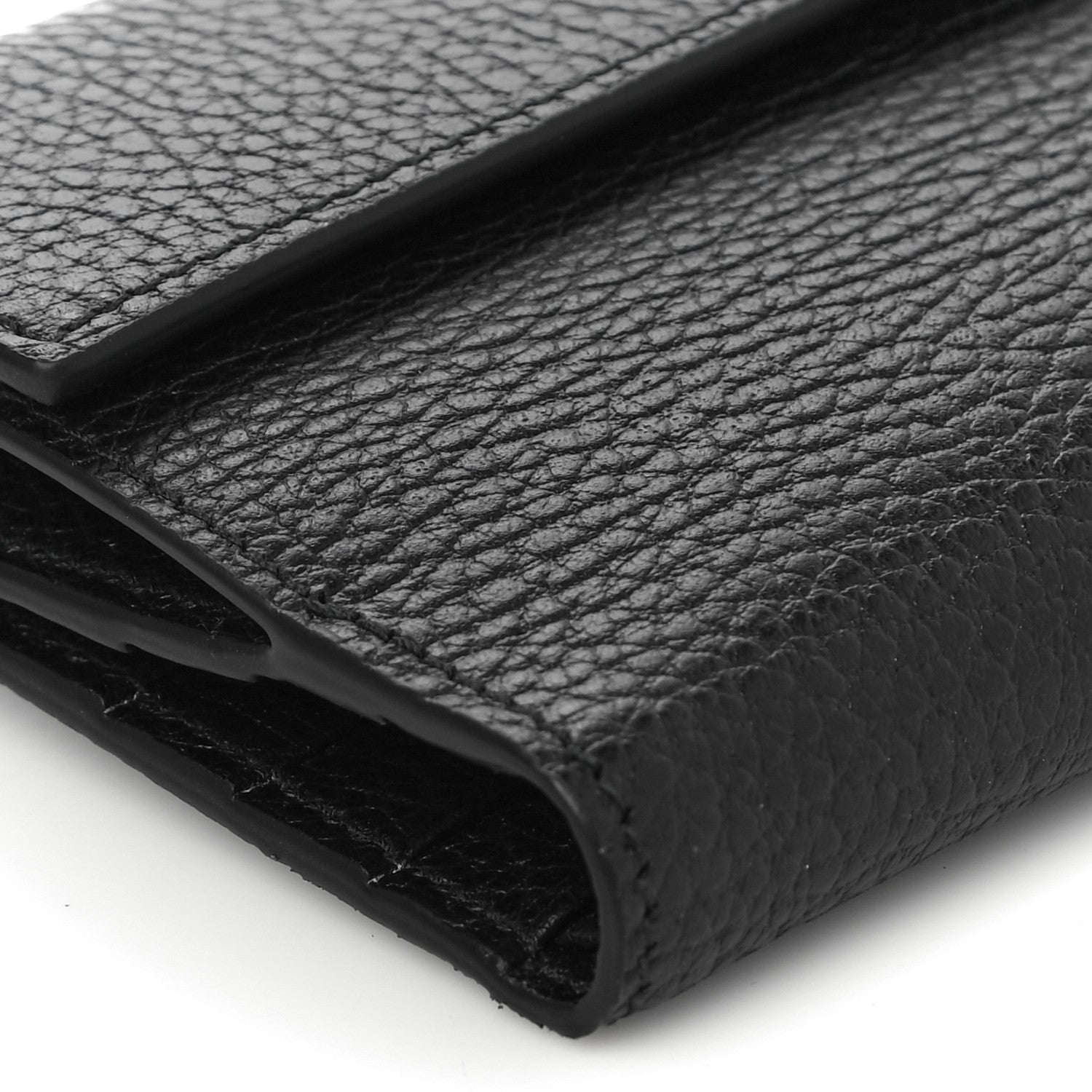 Gucci Dollar Calfskin Interlocking G French Wallet Black 9 of 11