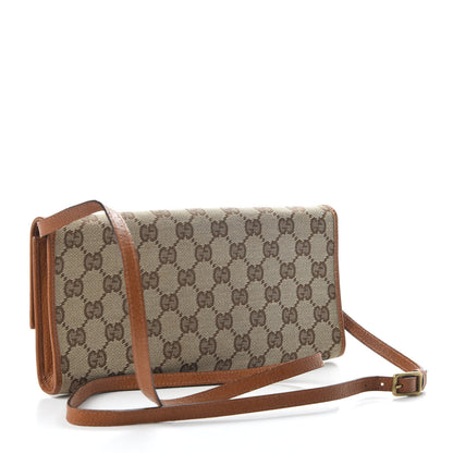 Gucci Monogram Bamboo Bar Clutch Brown 2 of 8