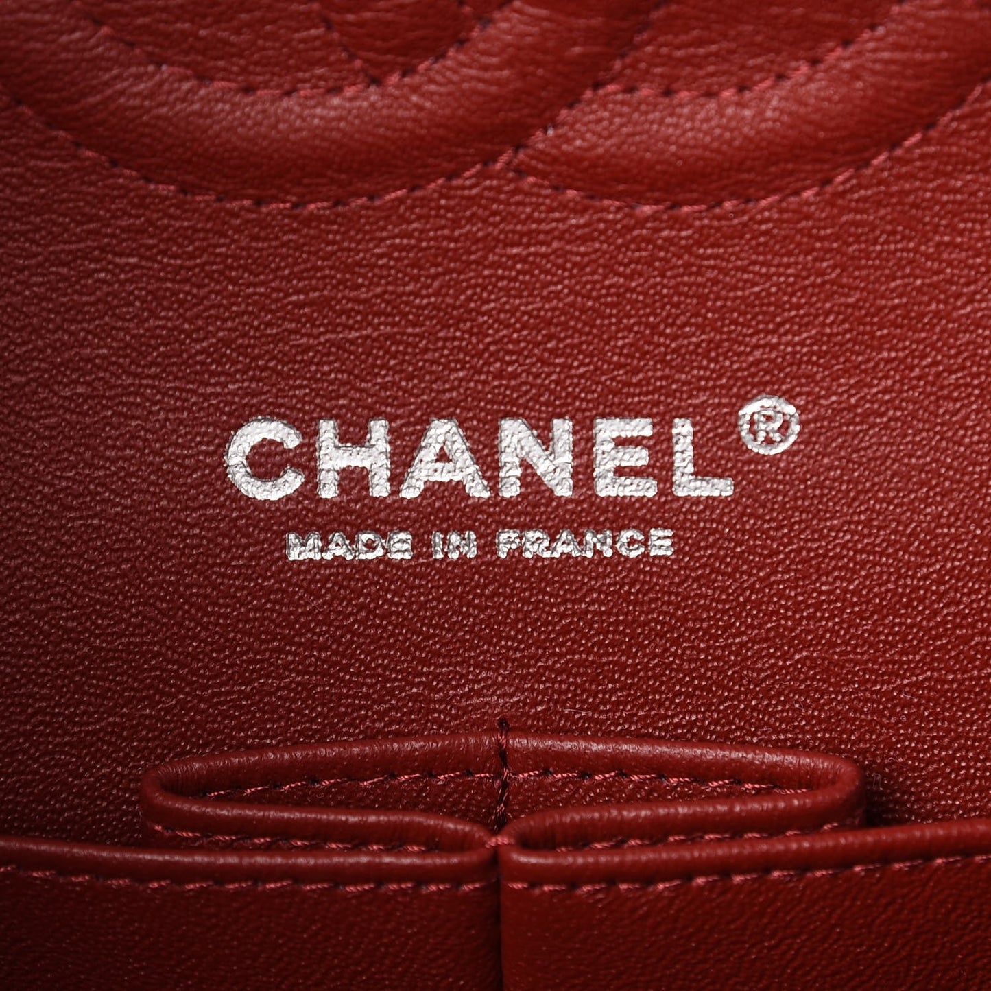 Lambskin Quilted Medium Double Flap Red