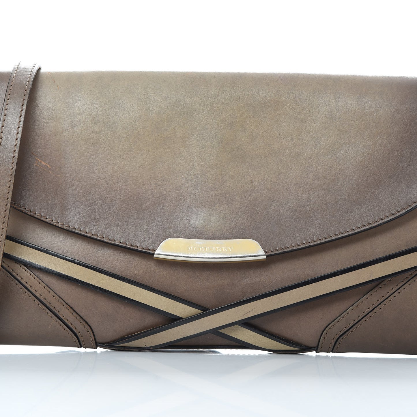 Bridle Calfskin Katherine Crossbody Clutch Brown
