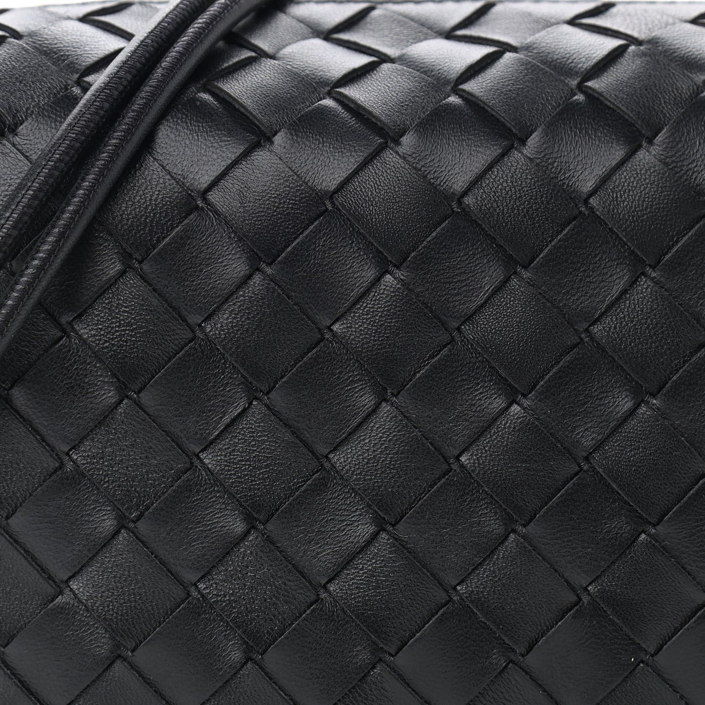 Nappa Intrecciato Small Loop Camera Bag Black
