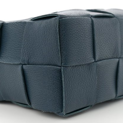 Bottega Veneta Grained Calfskin Maxi Intrecciato Brick Cassette Bag Deep Blue 9 of 11