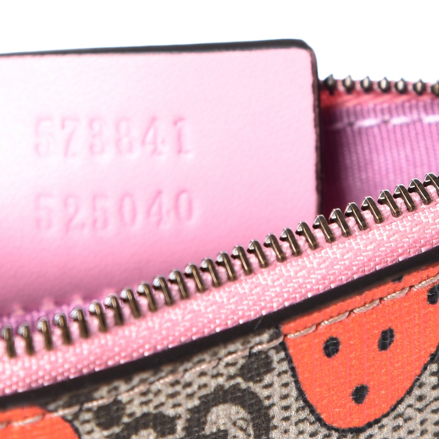 GG Supreme Monogram Strawberry Key Case